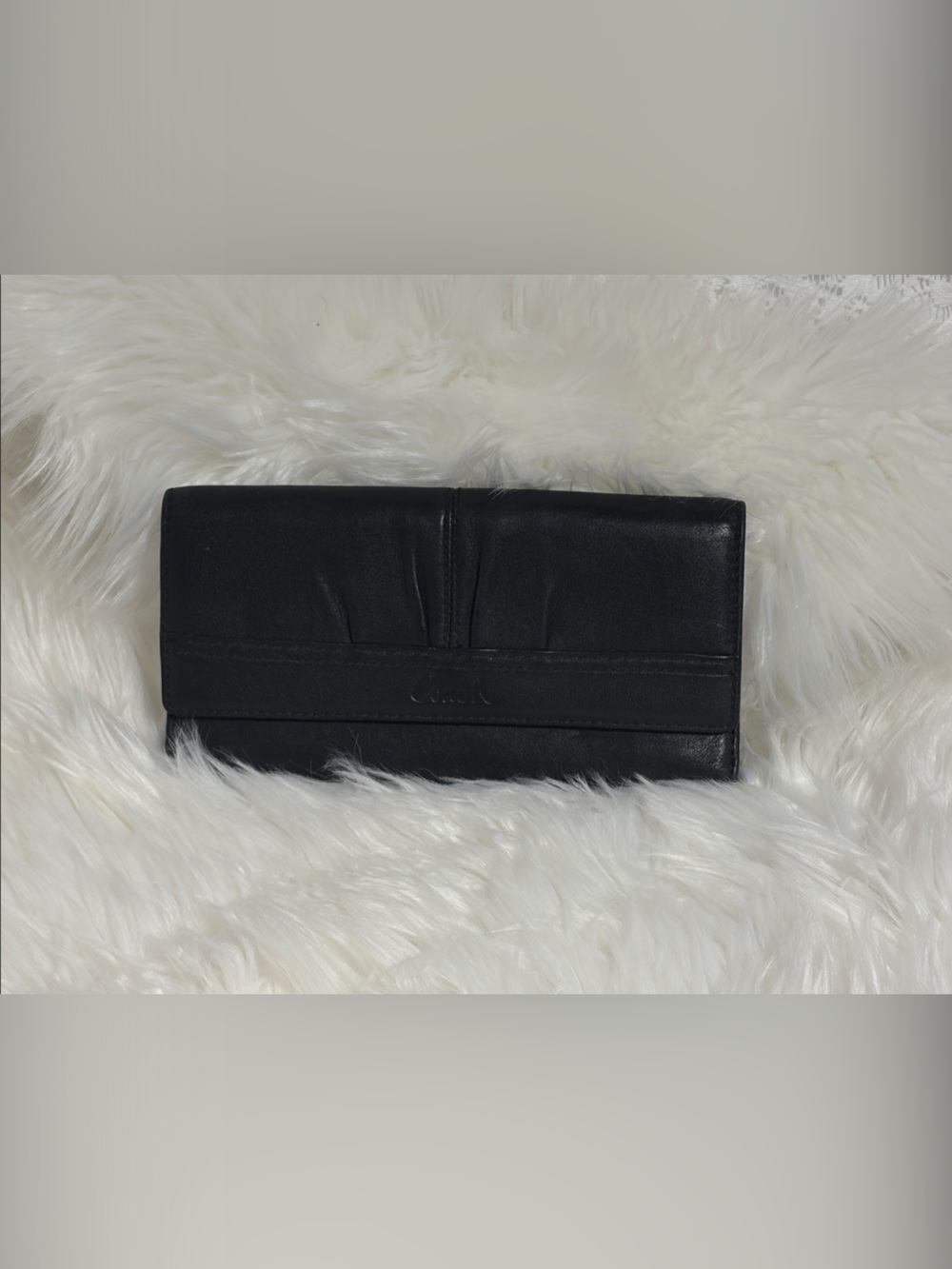 Coach Black Leather Key & Card Holder
